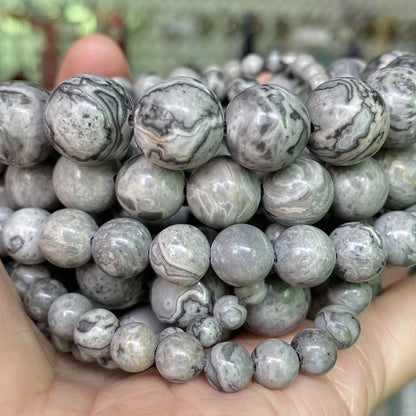 Natural Stone Beads 4 6 8 10mm Tiger Eye Lava Amazonite Turquoises Agates Jaspers Beads For Jewelry Making DIY Bracelet Neckl