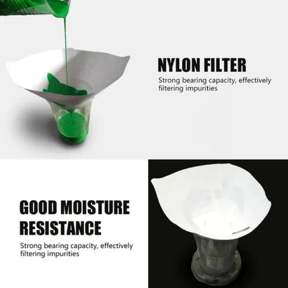 10/100Pcs Disposable Car Paint Spray Mesh Paper Filter Purifying Straining Funnel Paint Filter Conical Nylon Micron Paper Fun