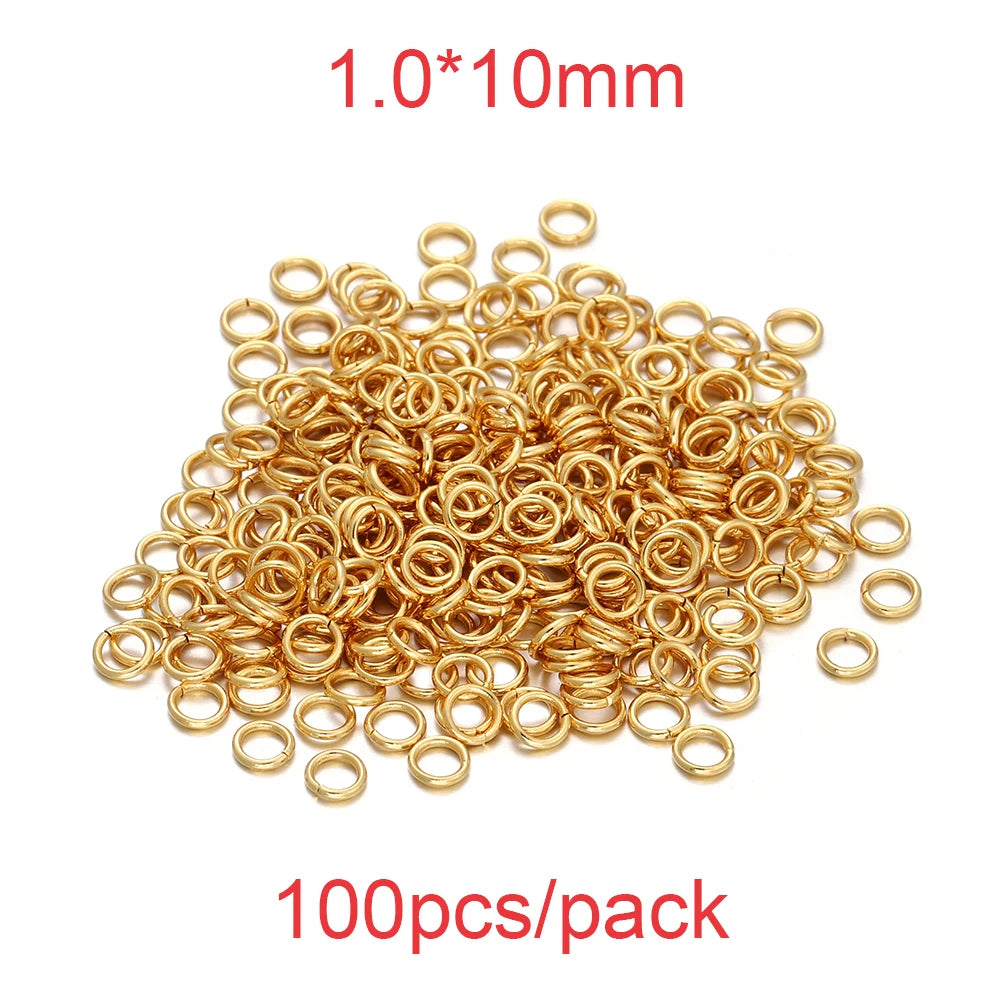 30-200Pcs 3-25mm Stainless Steel Split Ring Open Single Loops Jump Rings Connectors for DIY Jewelry Making Findings Accessori