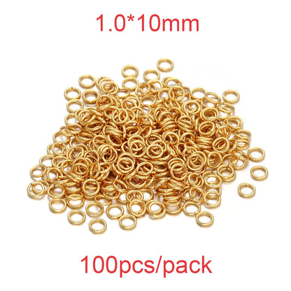 30-200Pcs 3-25mm Stainless Steel Split Ring Open Single Loops Jump Rings Connectors for DIY Jewelry Making Findings Accessori