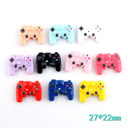 8pcs Resin Flatback Miniature Game Controller Cabochon Kawaii Flat Cabochons DIY Craft Decoration Accessories