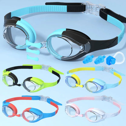 Kids Swimming Goggles Waterproof Swim Eyewear Glasses Anti-fog&Leak Girls Boys Youth Quick Adjustable Strap Age 3-14 Years Ol