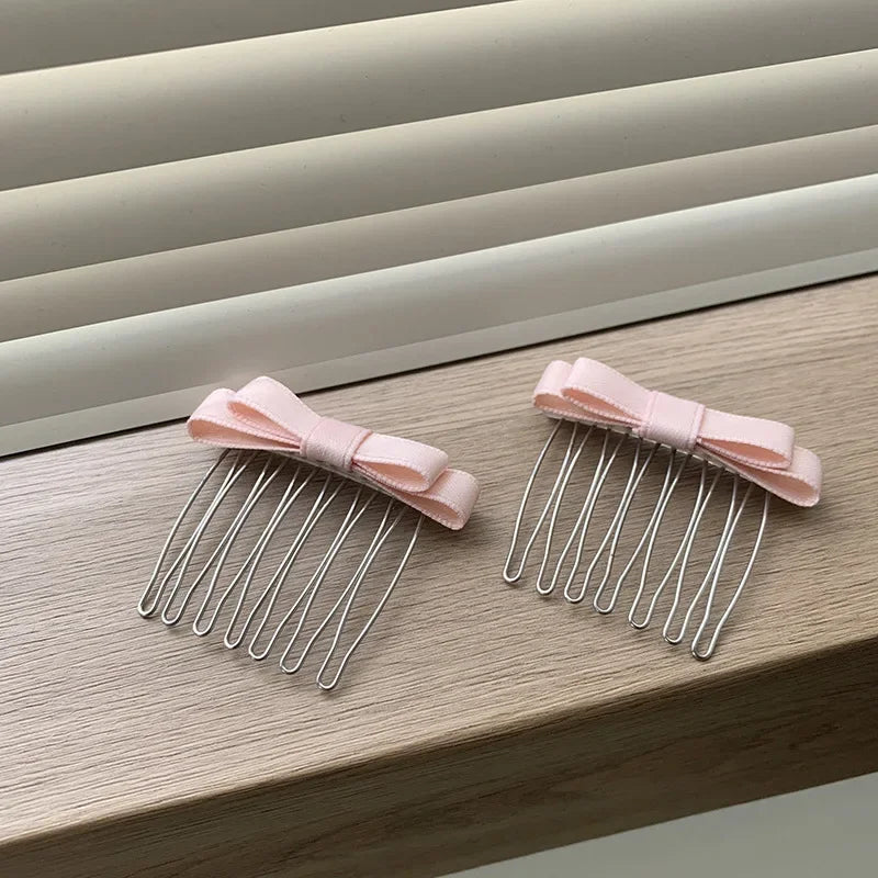 Black Bow Hair Combs Blank Base Gold Hair Claws Hairpins for Jewelry Making DIY Wedding Hair Components Styling Accessories P