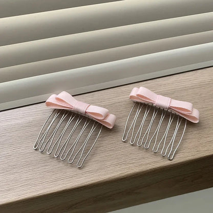 Black Bow Hair Combs Blank Base Gold Hair Claws Hairpins for Jewelry Making DIY Wedding Hair Components Styling Accessories P