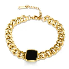 Stainless Steel Heart-shaped Ladies Elegant Bracelet For Women Crystal Bangle - F17 Gold