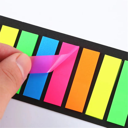 200 Sheets Color Index Sticky Notes, Transparent Adhesive for Journaling & Notes, Tabs for Books, School & Office Supplies