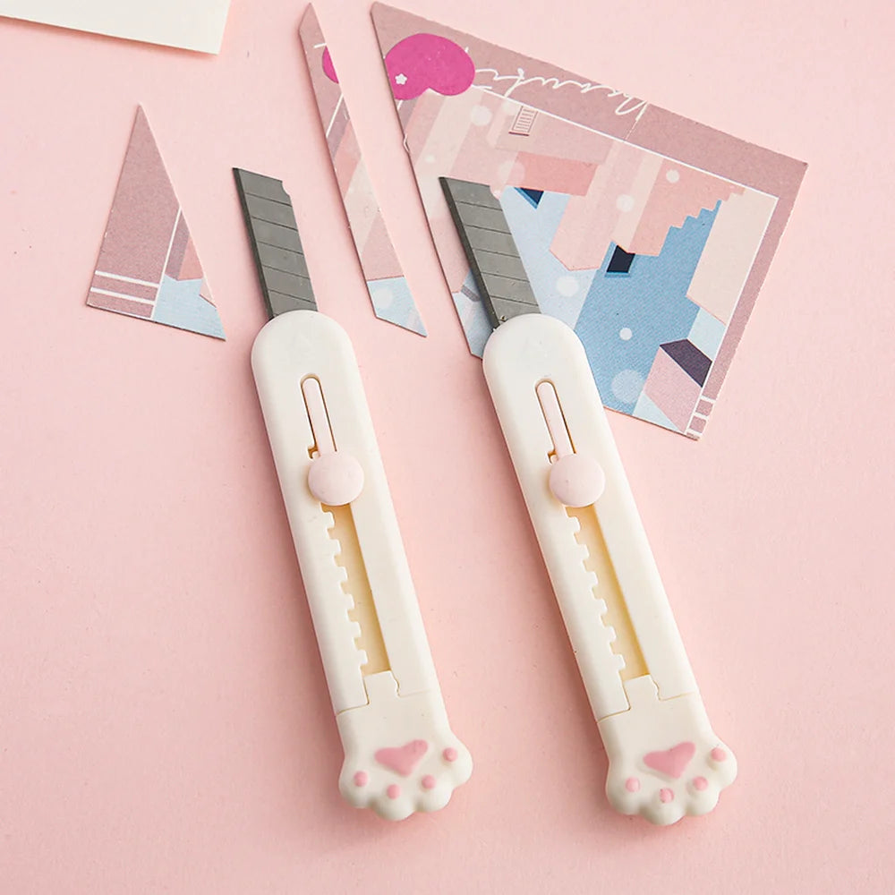 Mr.Paper Mini Portable Cat's Paw Tool Knife Cute Creative Exquisite Handbook Decoration Paper Cutting Stationery Supplies