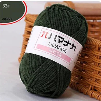 25G Milk Sweet Soft Baby Cotton Knitting Wool Thick Fiber Yarn Velvet Hand Threads for Knitting Wool Crochet Yarn for DIY Swe