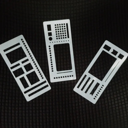 3PCS Planner Stencil Set Handmade Flexible Record Template for Journal Scrapbooking Daily Planning DIY Reusable Stencils Kit