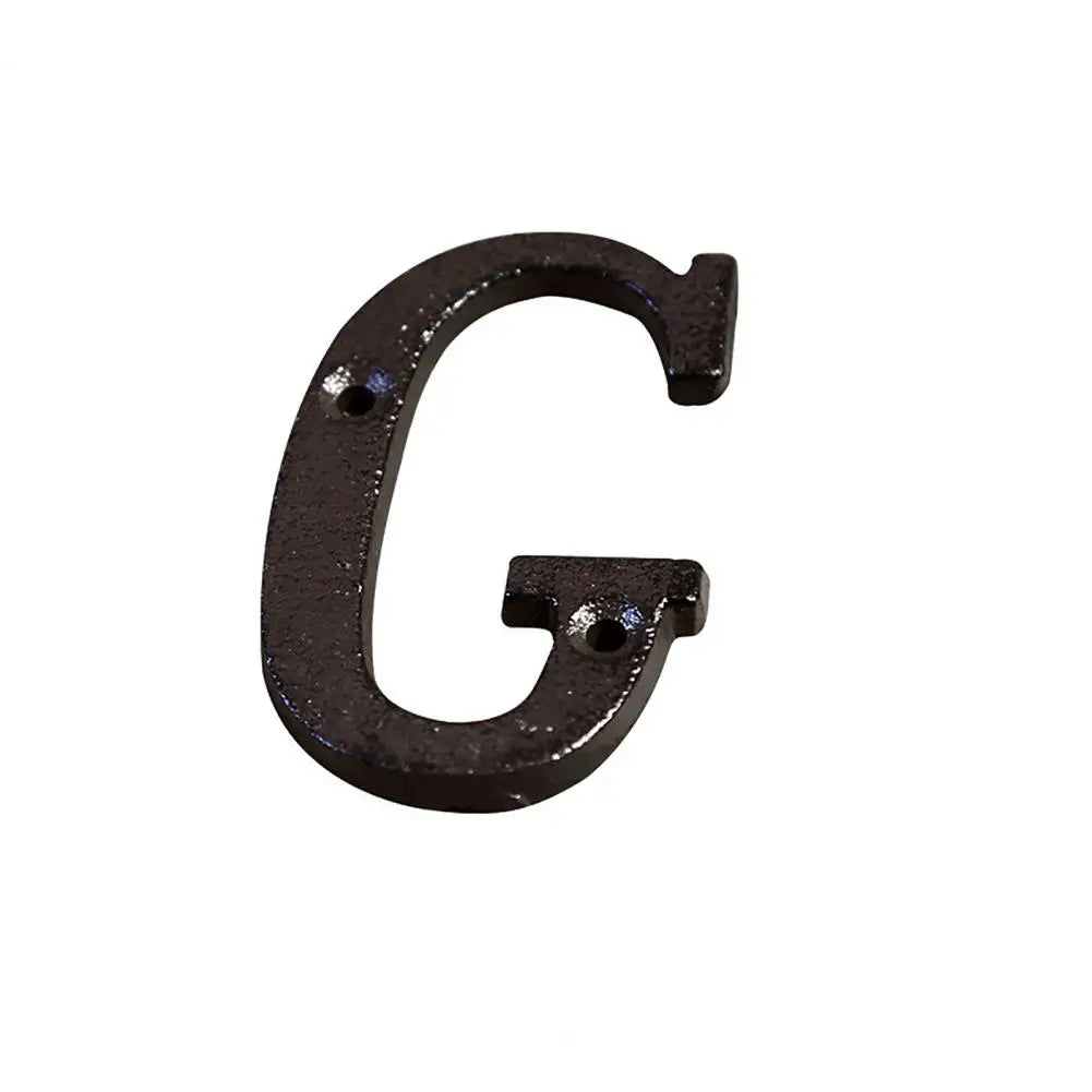 Antique Doorplate Address Numbers Apartment Street Address Plaque Retro Groceries Cast Iron Metal House Doorplate Letter Symb