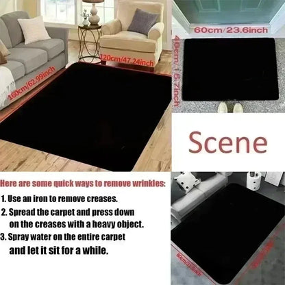 Dollar Design Vintage Rug Gothıc Bohemian Area Living Room Sofa Bedroom Rustic Decor Black Rugs Retro Carpet Home Decoration