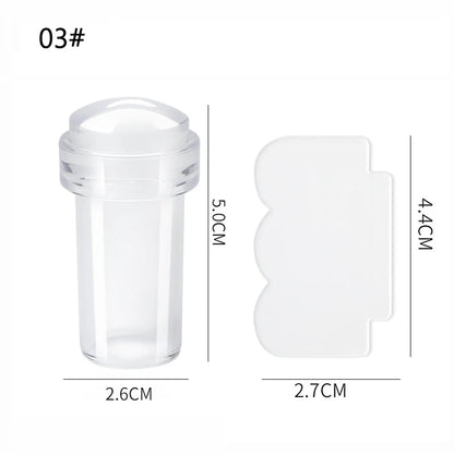 Nails Art Stamping Plates Kit French Manicure Design Plate Stamp Polish Stencil Template Seal Stamper Scraper Accessories Too