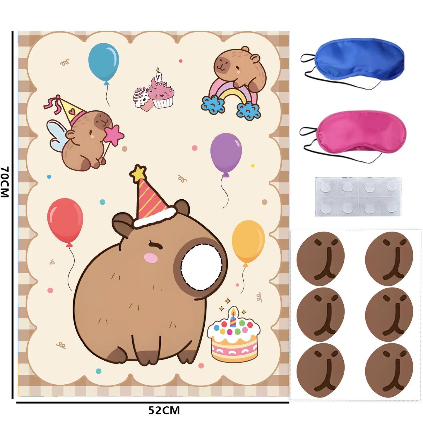 Birthday Decoration Capybara Birthday Invitation Card Cup Tablecloth Plate Napkin Poster Baby Shower Birthday Girl Party Favo