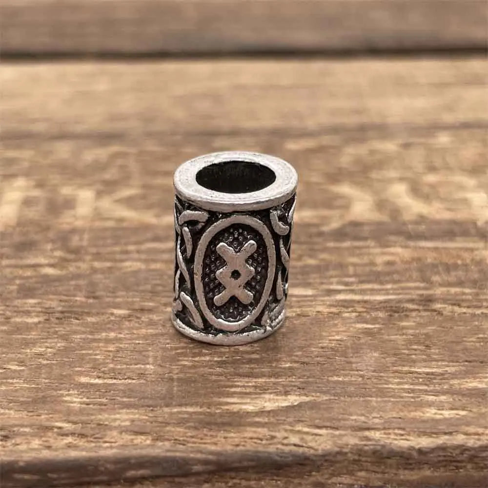Nostalgia 1pcs Tree Of Life Bead For Hair Beard Braids Norse Runes Viking Symbols Beads For Bracelet Jewelry Making - INGWAZ