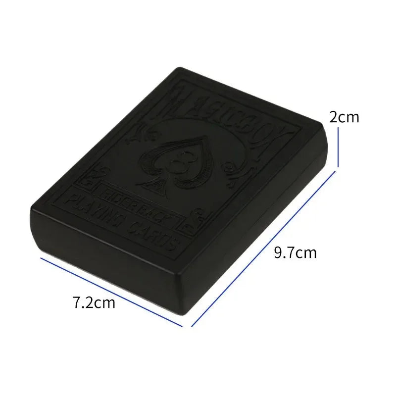 Magic Restoration Box Magic Black Plastic Box Shredded Paper Card Restoration Close-up Magic Beginner Simple and Easy To Lear