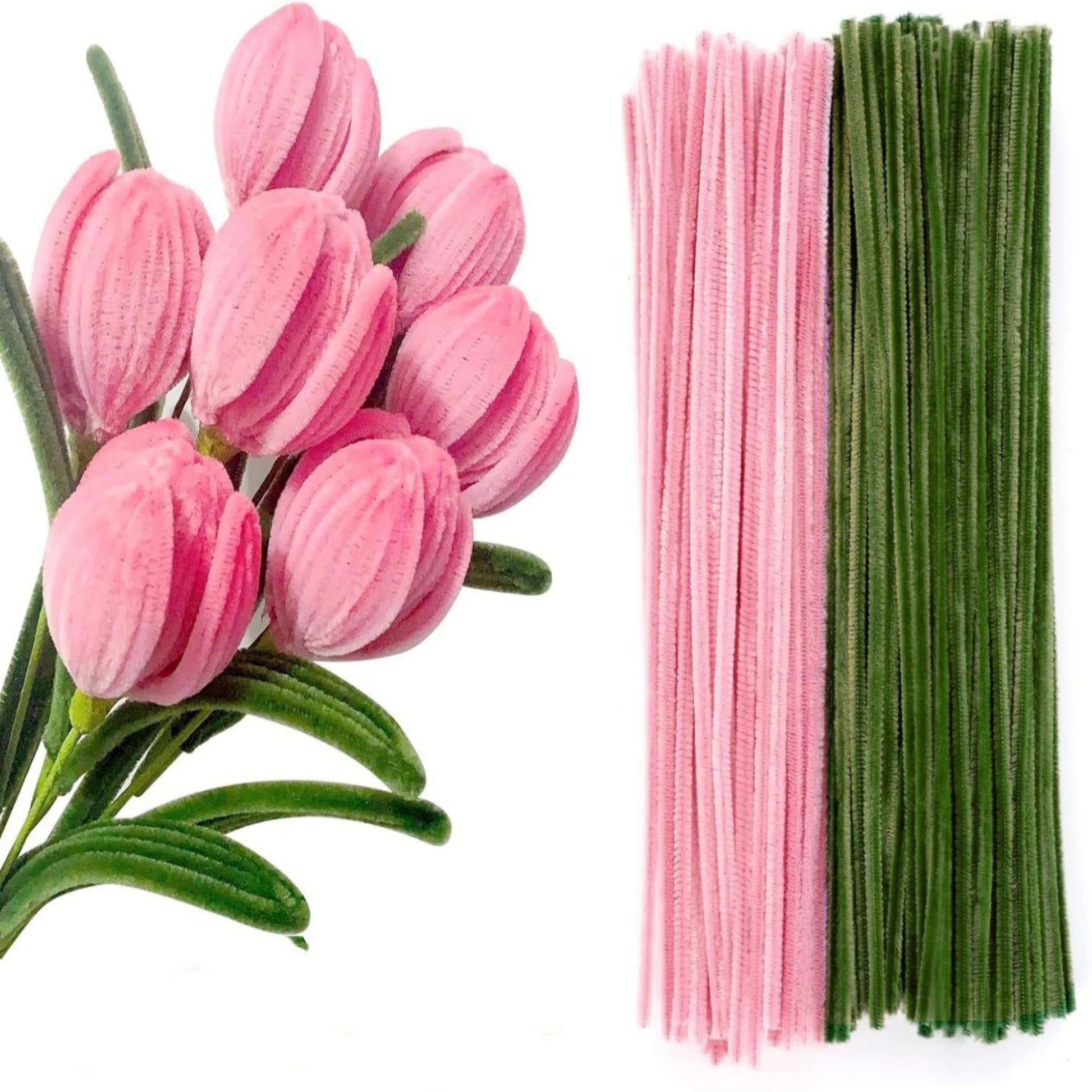 200 Pcs Pipe Cleaners Craft Supplies 2 Assortment Pastel Color Chenille Stems for Art and Craft Project Creative DIY Decorati