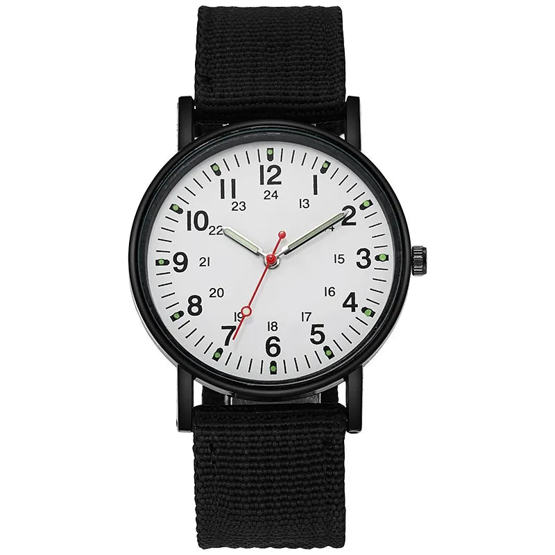 2023 Fashion Men Watches Fashion Mens Quartz Watch Luminous Hands Male Clock Big Dial Waterproof Man Wristwatch - Blick White