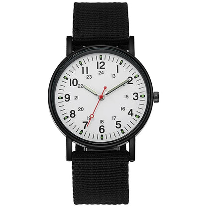 2023 Fashion Men Watches Fashion Mens Quartz Watch Luminous Hands Male Clock Big Dial Waterproof Man Wristwatch - Blick White