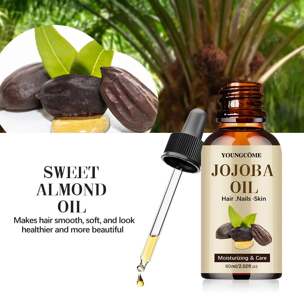 Organic Jojoba Oil, Pure Moisturizing Oil For Face, Hair, Skin Nails | Natural Cold Pressed Hexane Free Carrier Oil Hair Rela