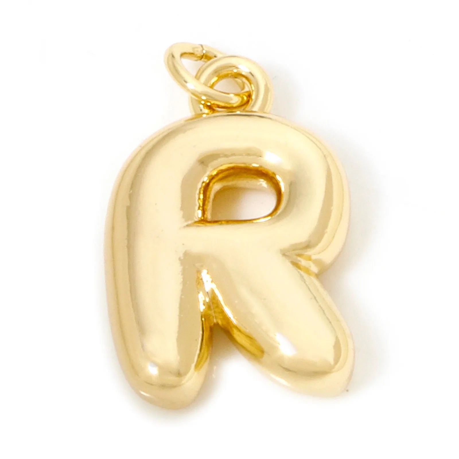 1Pcs English Letter Brass Charms 18K Real Gold Plated Capital Alphabet Initial A-Z Pendant Personalized Jewelry Making Findin