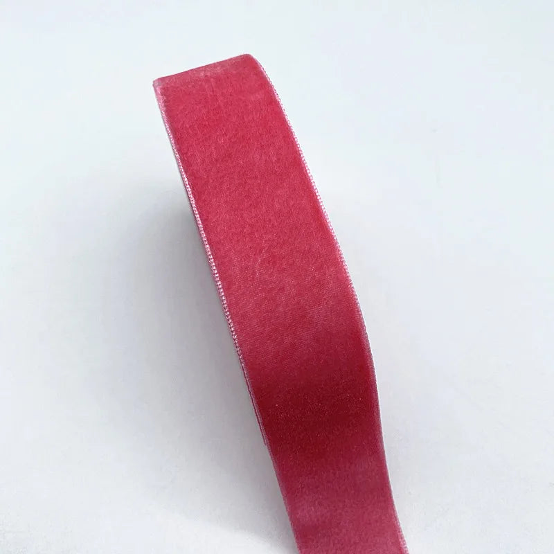 New 6-38mm Colour Single Face Line Velvet Ribbon for Bowknot Christmas Ribbon Party Decorations - 24 / 6mm (5Yards )