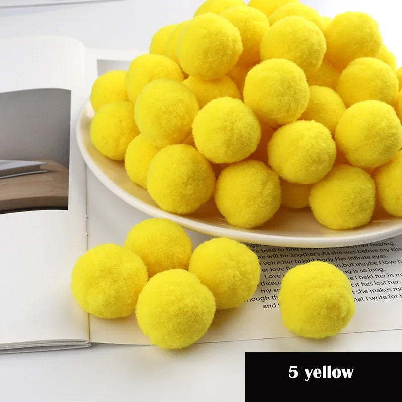 Assorted Pompom 8/10/15/20/25/30mm Fluffy Soft Pom Poms Balls Mixed Pompoms for DIY Crafts Wedding Decor Kid Toy Sewing Suppl
