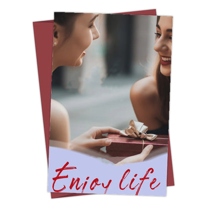 1pc Custom Personalized Photo Image Greeting Card Make Memories For Wedding Birthday Anniversary Party Invitation Thank You N