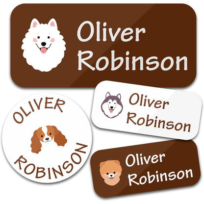 TREES 140PCS Custom Waterproof Name tags Stickers ,cartoon style, nakrjki na ubrania imie，autocollants personnalisés prenom,