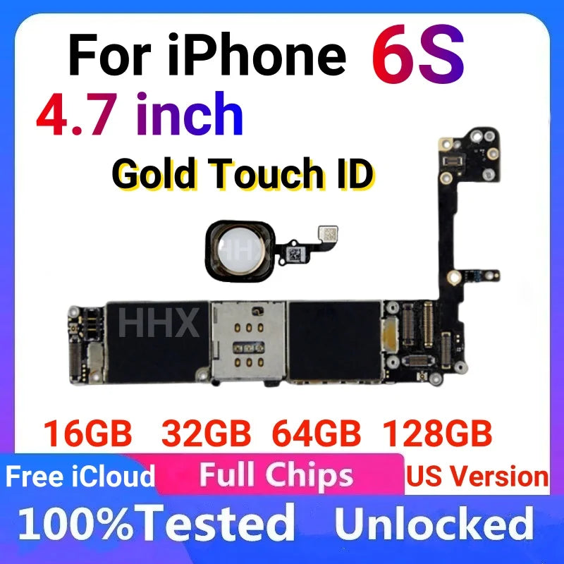 No ICloud ID Lock For iPhone 6s Full Chips Motherboard Support iOS Update Clean ICloud Logic Board With Touch ID Mainboard
