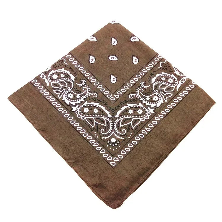 Unisex Men Women Bandana Hairband Cowboy Mens Biker Sports Headwear Wrist Hairwrap Single Sided Head Wrap Scarf Paisley - Cof