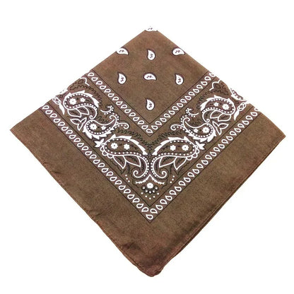 Unisex Men Women Bandana Hairband Cowboy Mens Biker Sports Headwear Wrist Hairwrap Single Sided Head Wrap Scarf Paisley - Cof