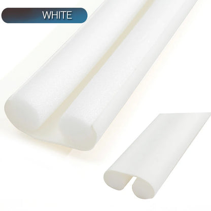Flexible Door Bottom Sealing Strip Stopper Door Weatherstrip Guard Wind Dust Blocker Sealer Stopper Door Seal - White
