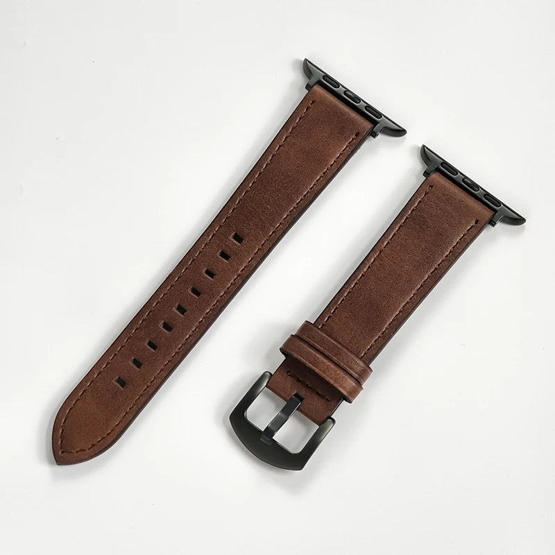 Leather Strap for Apple Strap Ultra 2 49mm 10 9 7 8 3 4 5 6 SE 44mm 40mm Strap 38 42mm Series Men's 45mm 41mm Band