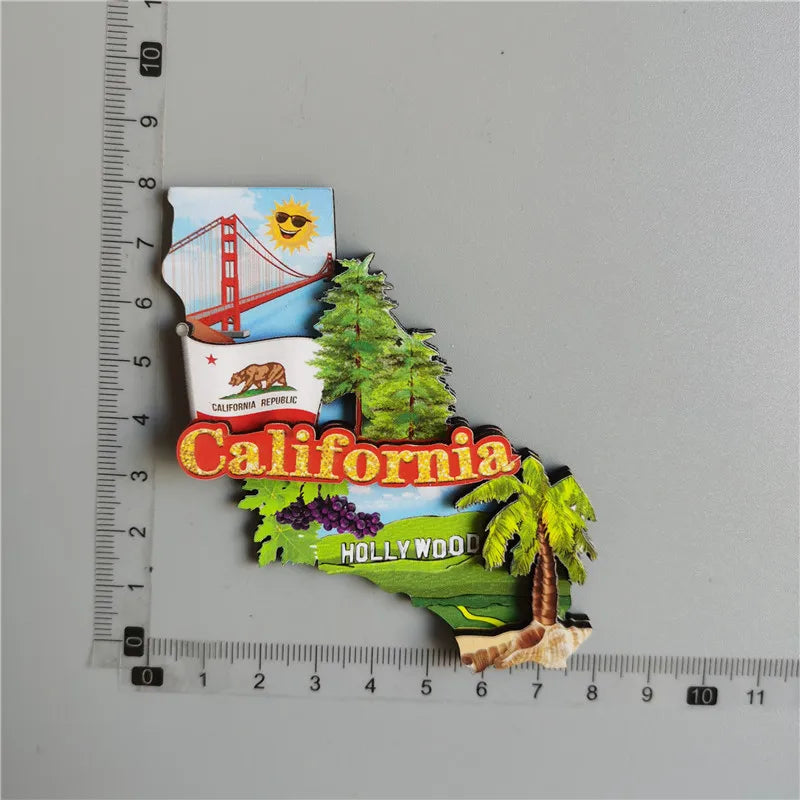 Tourist Souvenirs Fridge Magnets USA,refrigerator Decorations for Miami New York Hawaii Collection of Fridge Ornaments Sticke