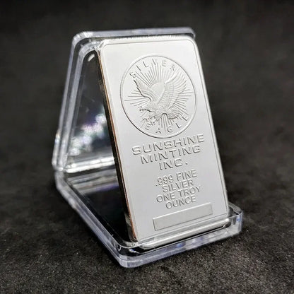 1pcs American Liberty 1OZ Value In God We Trust Fine Silver Bullion Bar US Union Souvenir Coin Gifts Square Silver Coins Eagl