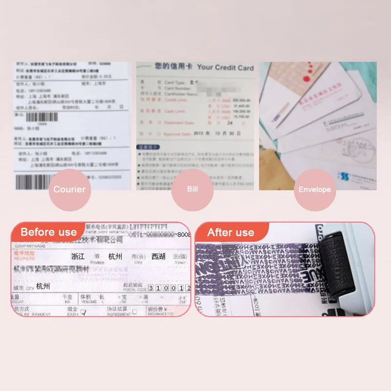 Theft Protection Roller Stamp for Privacy Confidential Data Guard Your Security Stamp Roller Privacy Seal Roller Theft Protec