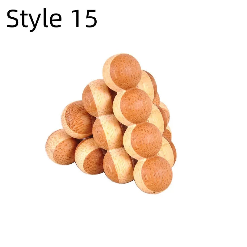 New Wooden Kong Ming Lock Lu Ban Lock IQ Brain Teaser Educational Toy Children Montessori 3D Puzzles Game Unlock Toys Kid Adu