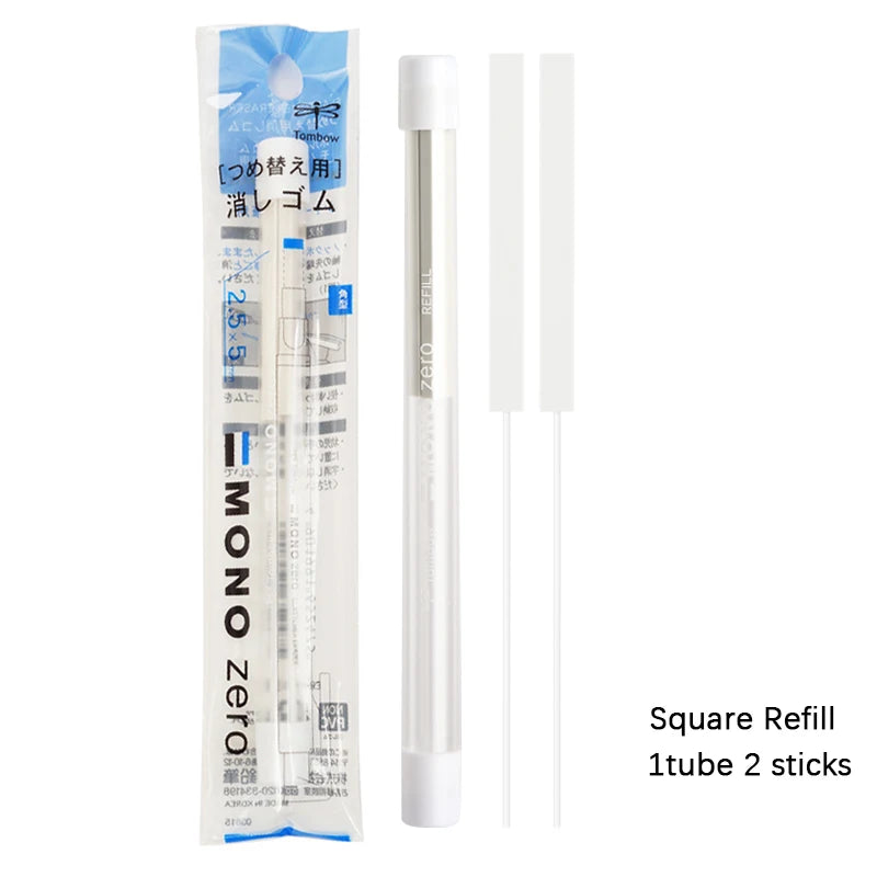 Tombow MONO Zero Eraser Flat / Super Fine Rubber Tip Pen Type Professional High Precision Pencil Eraser For Manga Highlight -
