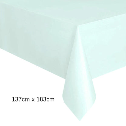 Disposable Tablecloth White Pink Table Cover Plastic Rectangle Desk Cloth for Birthday Wedding Party Table Decor Xmas - 1pc C