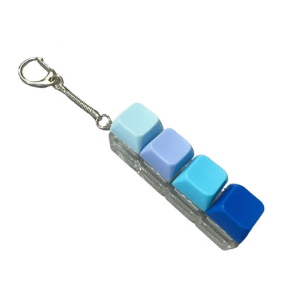 1/4/9Keys Finger Button Mechanical Keyboard Keycaps Keychain Fidget Toys Decompression Stress Relief Keyboard Clicker Kids To