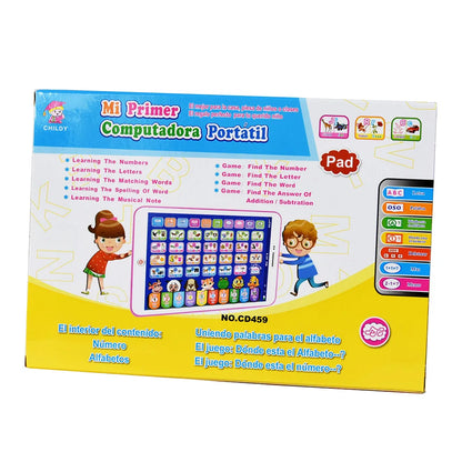 Spanish Alphabet Child Tablet Point Read Touch Enable Laptop Compluter Educational Toys Play Mobel Details for Children's Gif