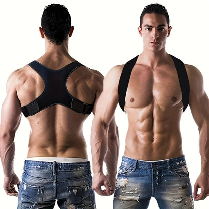 Adjustable Posture Corrector Back Support Belt- Breathable, Non-Slip, Ergonomic Support for Improved Posture, Suitable for Si