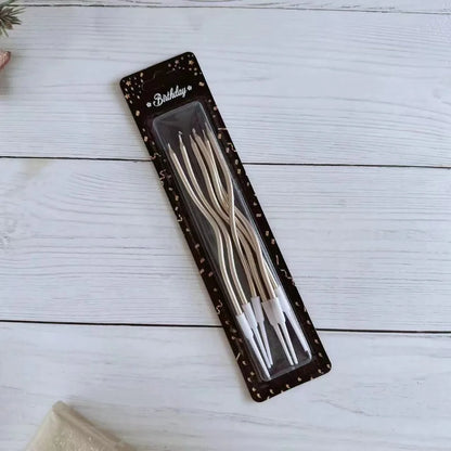 12/48pcs/1case Birthday Candles Spiral Cake Candles Long Thin Cake Candles For Wedding Party And Cake Decoration