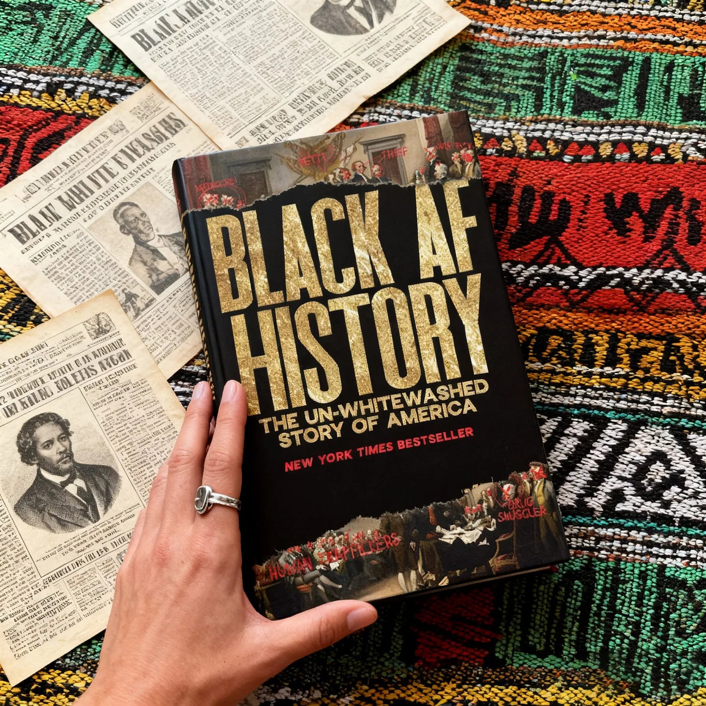 Black AF History Book African American Heritage Educational Reading Material High Contrast Cover Durable Paper