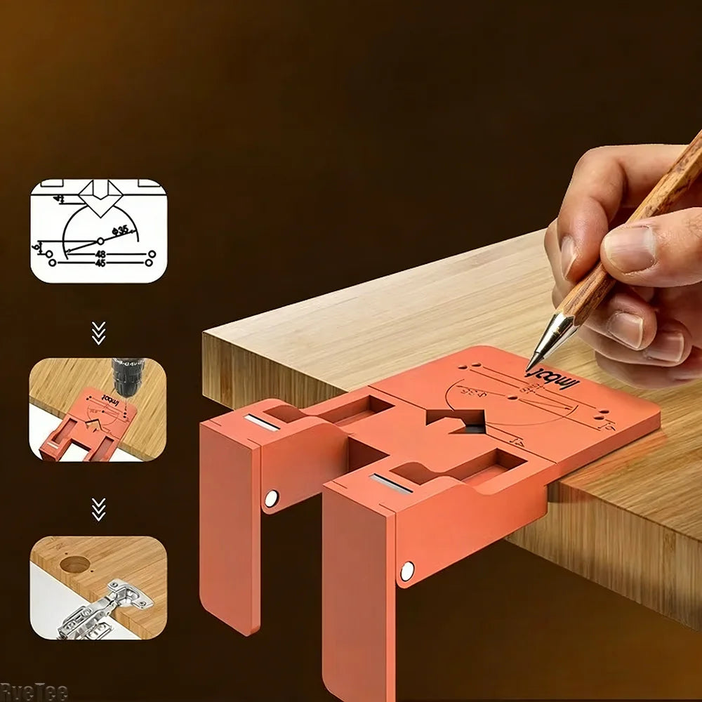 Magnetic Fixing Plate Hinge Installation Fixing Plate Portable Fixator Woodworking Cabinet Door Hinge Mounting Auxiliary Tool