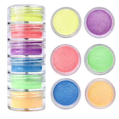 6 Colors/Set Pearl Powder Pigment DIY Epoxy Resin Mold Colorant Dye Mineral Powder Epoxy Resin Dye Pearl Pigment Glitter Craf