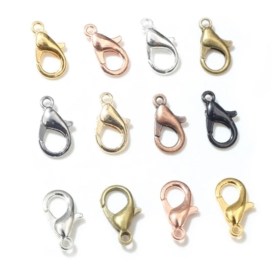 50pcs Small Metal Lobster Clasps Hooks for Necklace Bracelet Chains Connector DIY Jewelry Making Accessories Findings