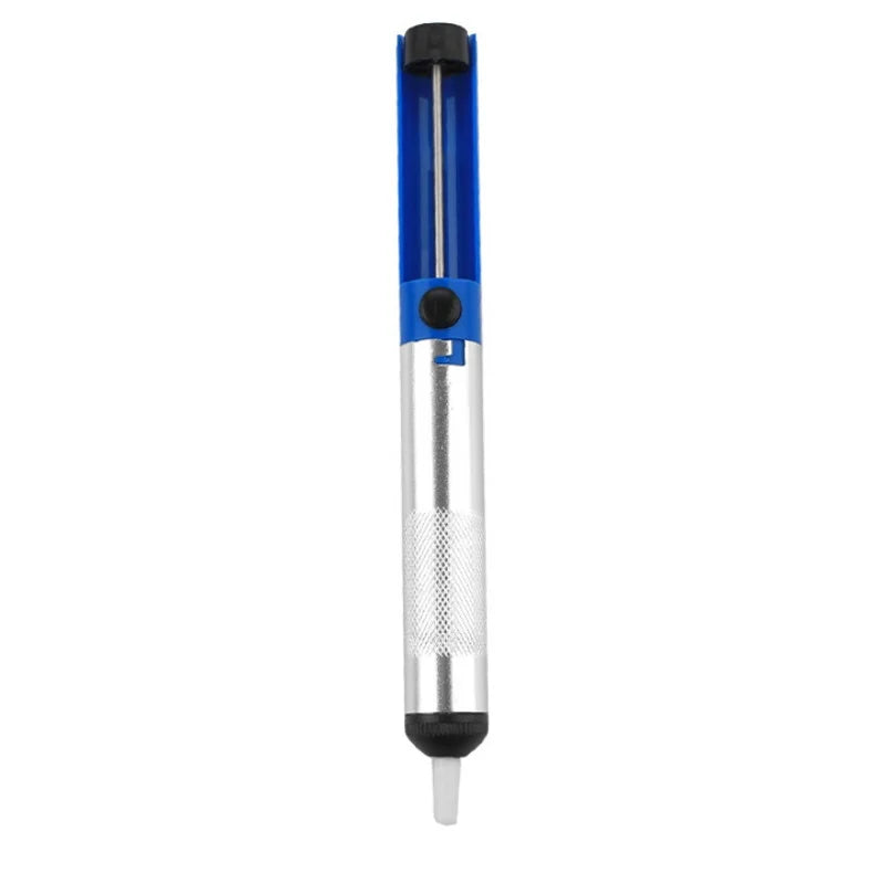 Aluminum Metal Desoldering Pump Suction Tin Gun Soldering Sucker Pen Removal Vacuum Desoldering Pump Tool - Silver 1pcs
