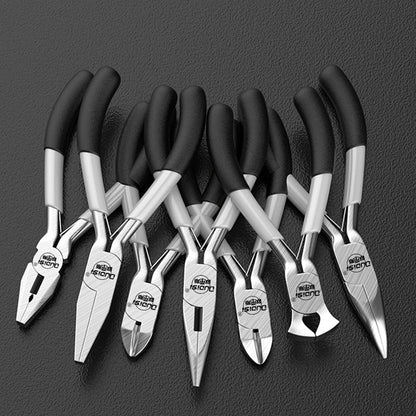 Mini Pliers Diagonal Pliers Round Bent Needle Nose Cutter Handcraft Beading Insulated Plier for DIY Small Jewelry Pliers Tool