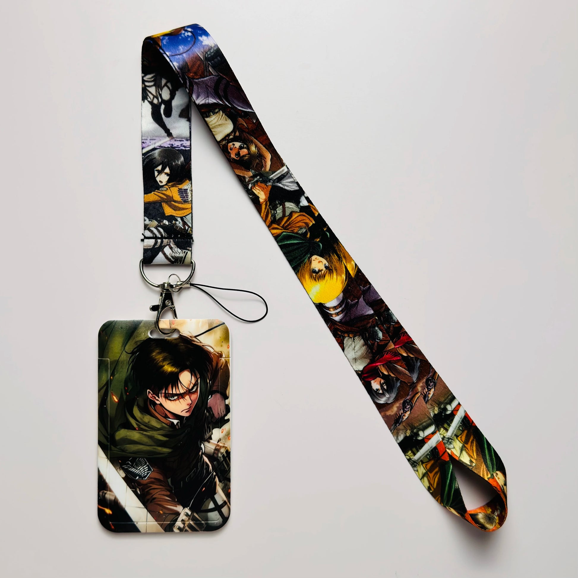 Anime Characters Card Holder Lanyards Keys Neck Strap Card Badge Keychain ID Credit Bus Card Cover Hang Rope Lariat Lanyard -